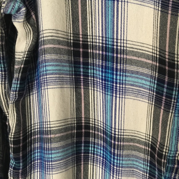 Mossimo Blue Plaid Button Down Shirt L - Picture 7 of 7